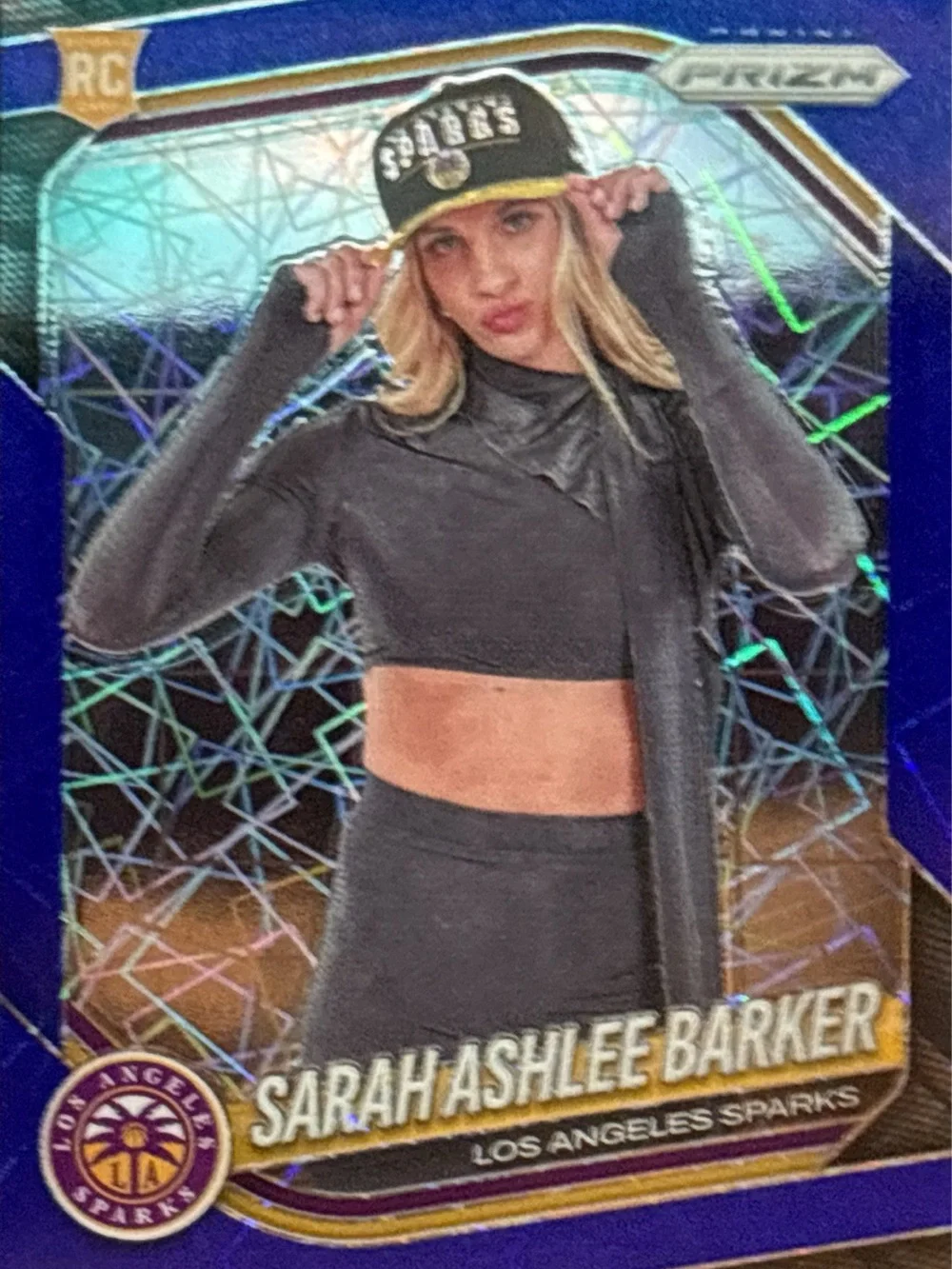 Panini Blue Prizm Sarah Ashlee Barker Los Angeles Sparks Rookie Trading Card